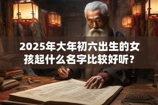2025年大年初六出生的女孩起什么名字比较好听？