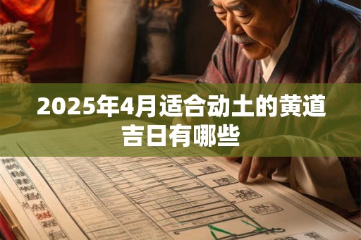 2025年4月适合动土的黄道吉日有哪些