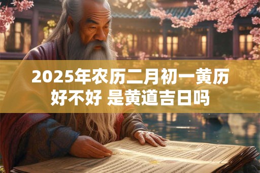 2025年农历二月初一黄历好不好 是黄道吉日吗