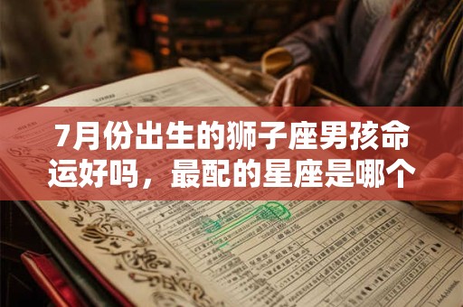 详细阅读:7月份出生的狮子座男孩命运好吗,最配的星座是哪个? 7月份出生的狮子座男孩命运好吗,最配的星座是哪个?