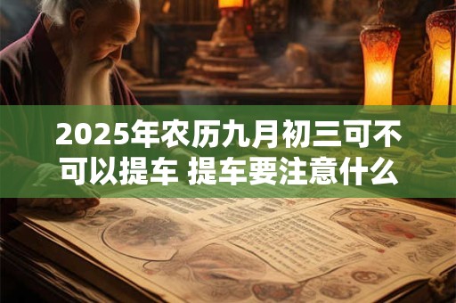2025年农历九月初三可不可以提车 提车要注意什么