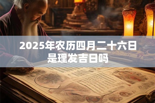 2025年农历四月二十六日是理发吉日吗