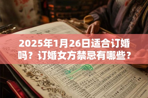 2025年1月26日适合订婚吗？订婚女方禁忌有哪些？
