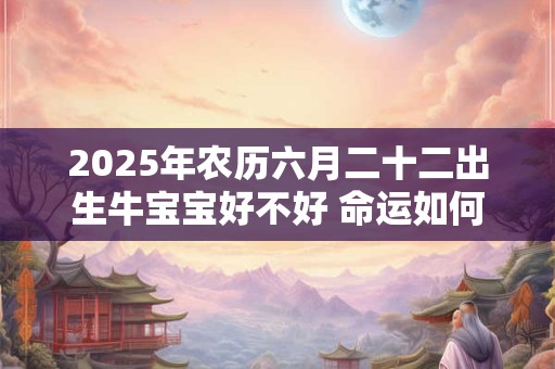2025年农历六月二十二出生牛宝宝好不好 命运如何