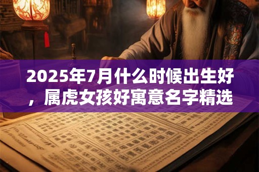 2025年7月什么时候出生好，属虎女孩好寓意名字精选