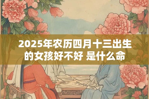2025年农历四月十三出生的女孩好不好 是什么命