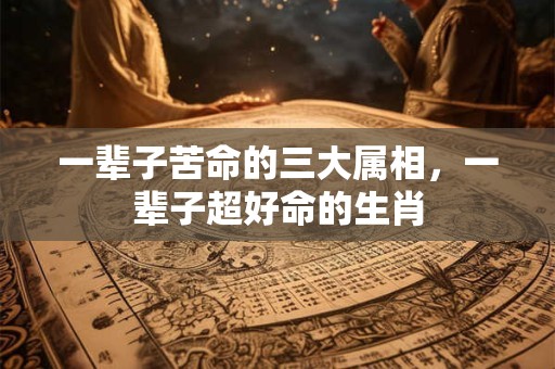 一辈子苦命的三大属相，一辈子超好命的生肖
