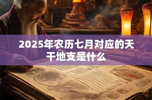 2025年农历七月对应的天干地支是什么
