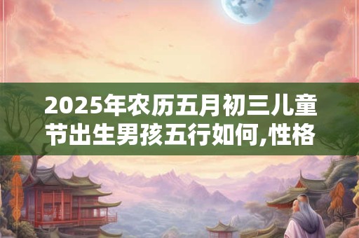 2025年农历五月初三儿童节出生男孩五行如何,性格好不好？