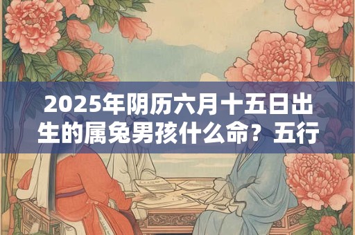2025年阴历六月十五日出生的属兔男孩什么命？五行八字命理详解
