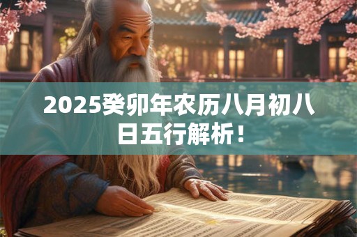 2025癸卯年农历八月初八日五行解析! 2025癸卯年农历八月初八日五行解析!