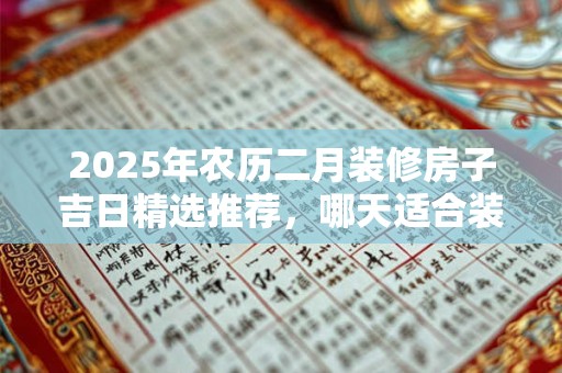 2025年农历二月装修房子吉日精选推荐，哪天适合装修新房？