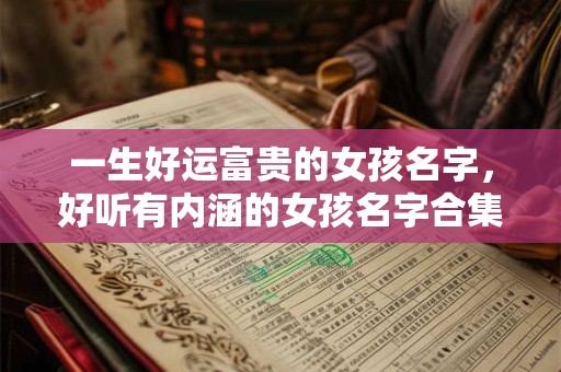 一生好运富贵的女孩名字，好听有内涵的女孩名字合集
