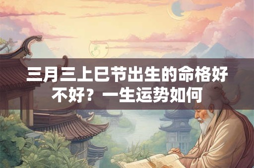 三月三上巳节出生的命格好不好？一生运势如何
