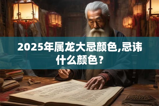 2025年属龙大忌颜色,忌讳什么颜色？