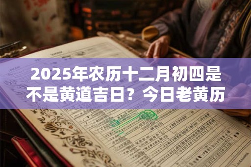 2025年农历十二月初四是不是黄道吉日？今日老黄历卦象