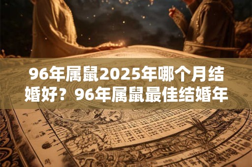 96年属鼠2025年哪个月结婚好？96年属鼠最佳结婚年龄