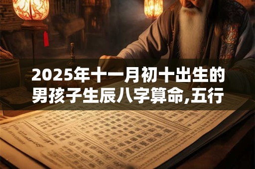 2025年十一月初十出生的男孩子生辰八字算命,五行属性