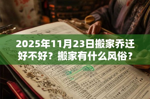 2025年11月23日搬家乔迁好不好？搬家有什么风俗？
