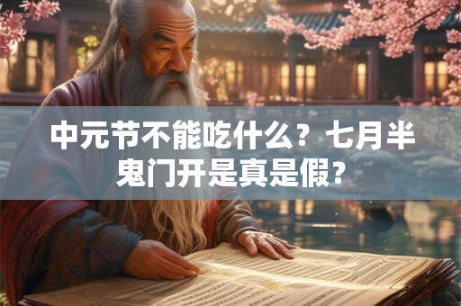 中元节不能吃什么？七月半鬼门开是真是假？