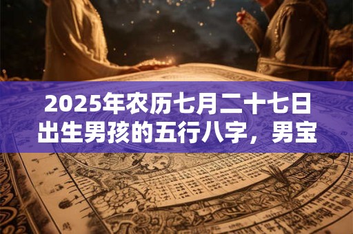 2025年农历七月二十七日出生男孩的五行八字，男宝宝阳光大气的名字