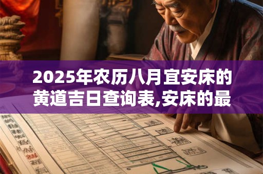 2025年农历八月宜安床的黄道吉日查询表,安床的最佳吉日