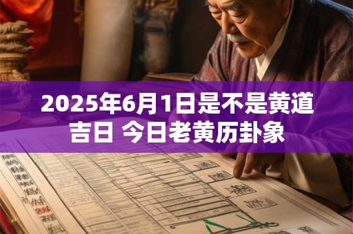 2025年6月1日是不是黄道吉日 今日老黄历卦象