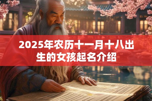 2025年农历十一月十八出生的女孩起名介绍
