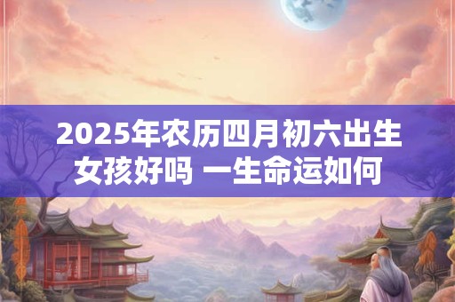 2025年农历四月初六出生女孩好吗 一生命运如何