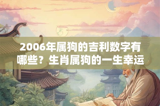 2006年属狗的吉利数字有哪些？生肖属狗的一生幸运数字查询