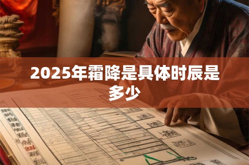 2025年霜降是具体时辰是多少