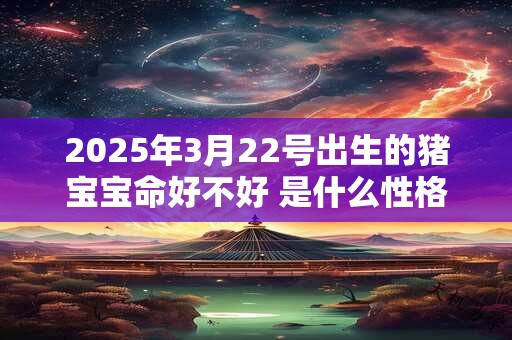 2025年3月22号出生的猪宝宝命好不好 是什么性格