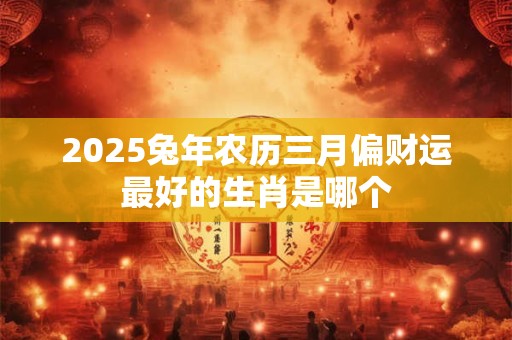 2025兔年农历三月偏财运最好的生肖是哪个 2025兔年农历三月偏财运最好的生肖是哪个
