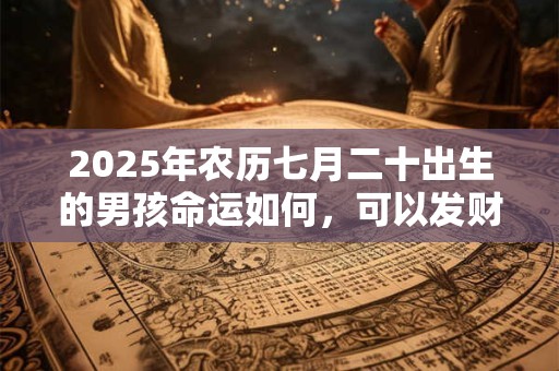 2025年农历七月二十出生的男孩命运如何，可以发财吗？