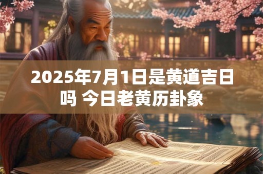 2025年7月1日是黄道吉日吗 今日老黄历卦象