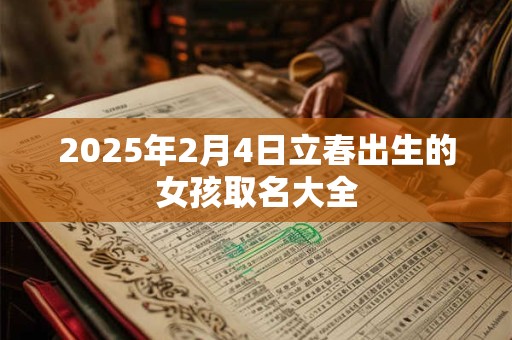 2025年2月4日立春出生的女孩取名大全