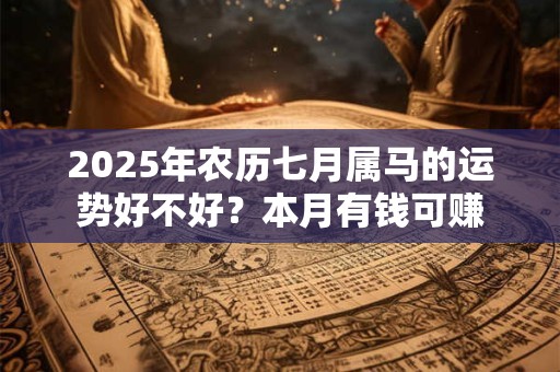 2025年农历七月属马的运势好不好？本月有钱可赚