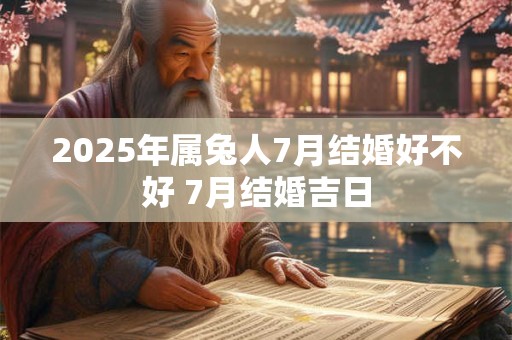 详细阅读:2025年属兔人7月结婚好不好 7月结婚吉日 2025年属兔人7月结婚好不好 7月结婚吉日