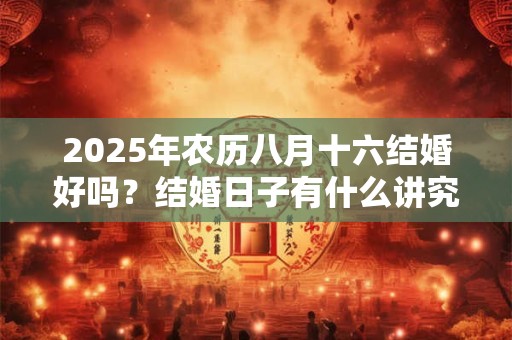 2025年农历八月十六结婚好吗？结婚日子有什么讲究？