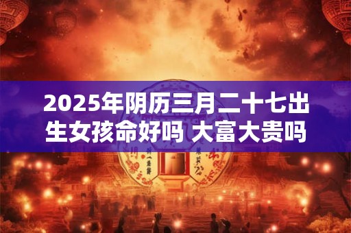 2025年阴历三月二十七出生女孩命好吗 大富大贵吗