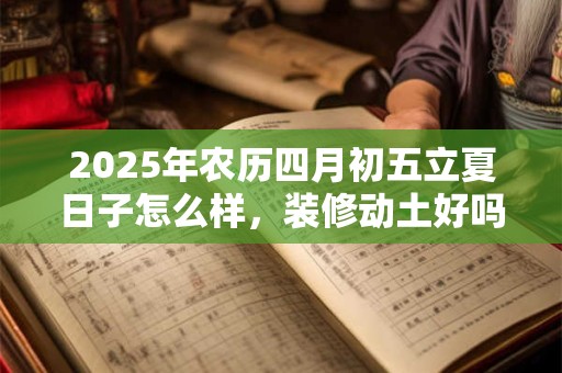 2025年农历四月初五立夏日子怎么样，装修动土好吗？
