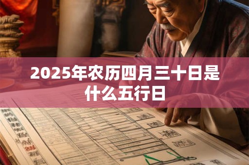 2025年农历四月三十日是什么五行日