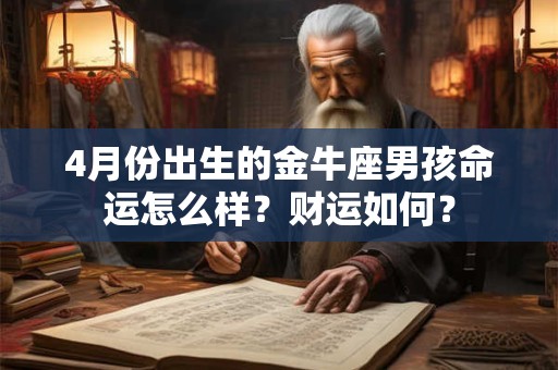 4月份出生的金牛座男孩命运怎么样？财运如何？