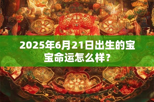 2025年6月21日出生的宝宝命运怎么样？