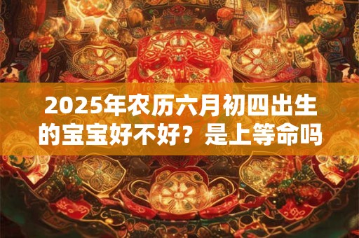 2025年农历六月初四出生的宝宝好不好？是上等命吗？