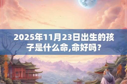 2025年11月23日出生的孩子是什么命,命好吗？