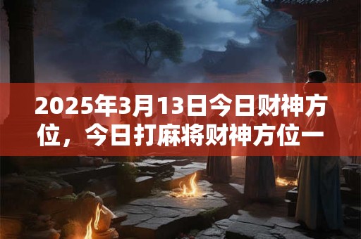2025年3月13日今日财神方位，今日打麻将财神方位一览表