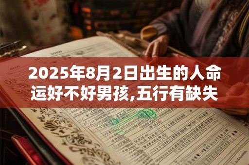 2025年8月2日出生的人命运好不好男孩,五行有缺失吗