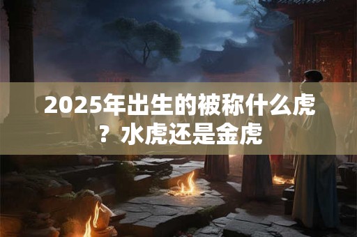 2025年出生的被称什么虎？水虎还是金虎