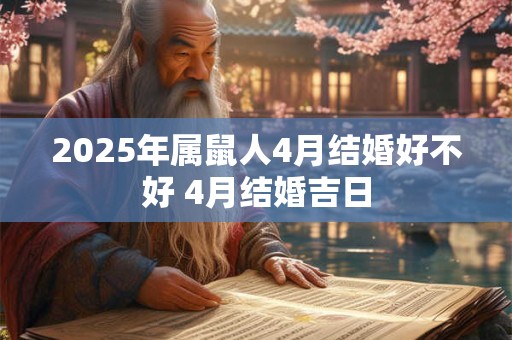 2025年属鼠人4月结婚好不好 4月结婚吉日